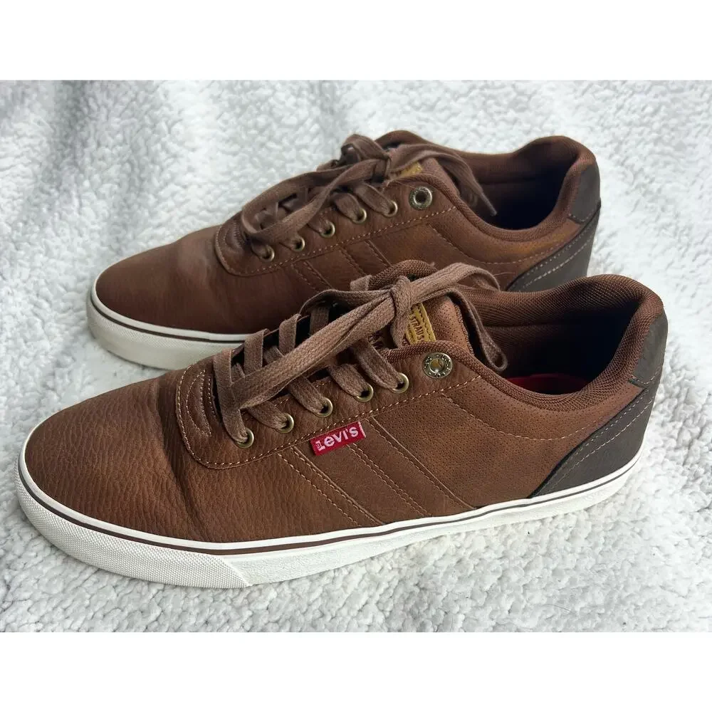 Levi's Miles WX Stacked Classic Casual Brown Sneakers Shoes Mens - Size 9.5 - K4